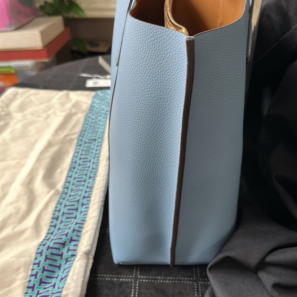 Tory Burch Perry Triple Compartment Tote Bag Blue Yonder - Picture 4 of 16